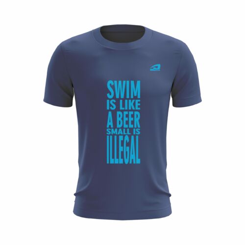 T-SHIRT UOMO SWIM IS LIKE BEER SMALL IS ILLEGAL